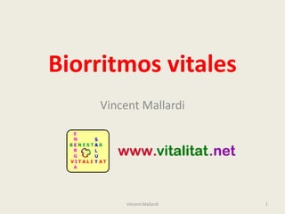 Biorritmos vitales
Vincent Mallardi
1Vincent Mallardi
 