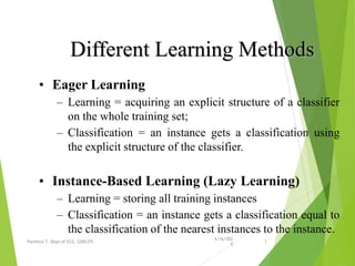 Instance Based Learning in Machine Learning | PPT