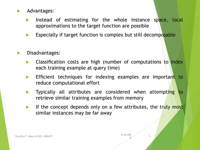 Instance Based Learning in Machine Learning | PPT