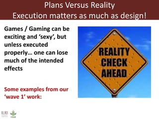 Gamifying mobile learning to improve organizational efficiency  in Africa's first insurance for pastoralists: Experience and initial lessons from IBLI's m-learning experiment with young sales agents