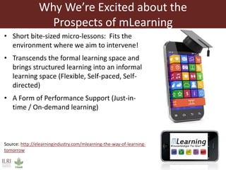 Gamifying mobile learning to improve organizational efficiency  in Africa's first insurance for pastoralists: Experience and initial lessons from IBLI's m-learning experiment with young sales agents