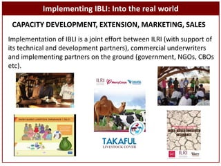 Sustainable livestock insurance for pastoralists