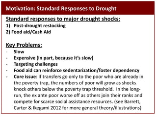Sustainable livestock insurance for pastoralists