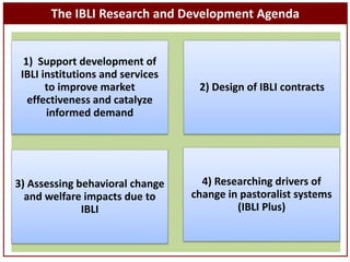 Sustainable livestock insurance for pastoralists