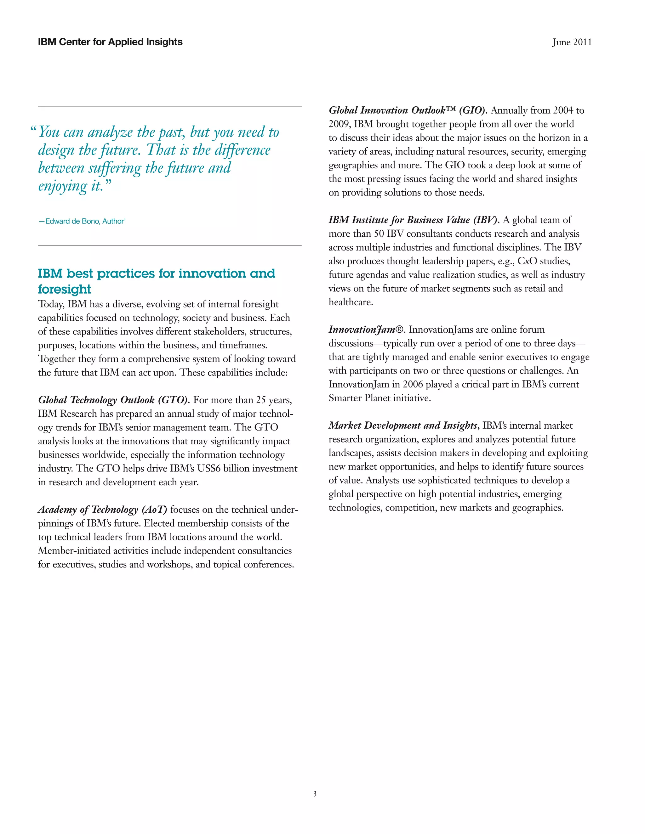 Ibm 100 years of foresight | PDF | Large Business | Business