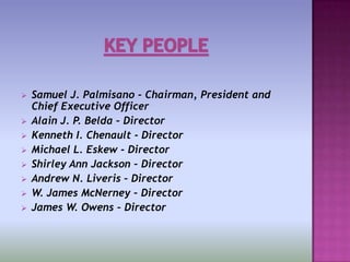    Samuel J. Palmisano - Chairman, President and
    Chief Executive Officer
   Alain J. P. Belda – Director
   Kenneth I. Chenault - Director
   Michael L. Eskew - Director
   Shirley Ann Jackson – Director
   Andrew N. Liveris – Director
   W. James McNerney – Director
   James W. Owens – Director
 