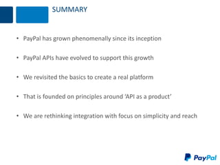 Paypal Platform: Evolving for simplicity and reach - IBM Silicon Valley ...
