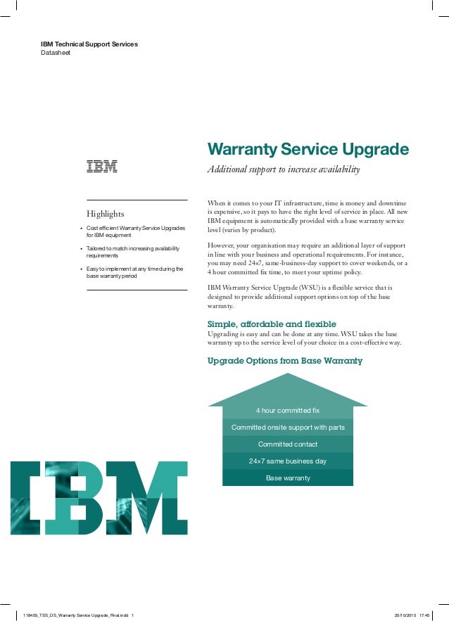 IBM Warranty service upgrade
