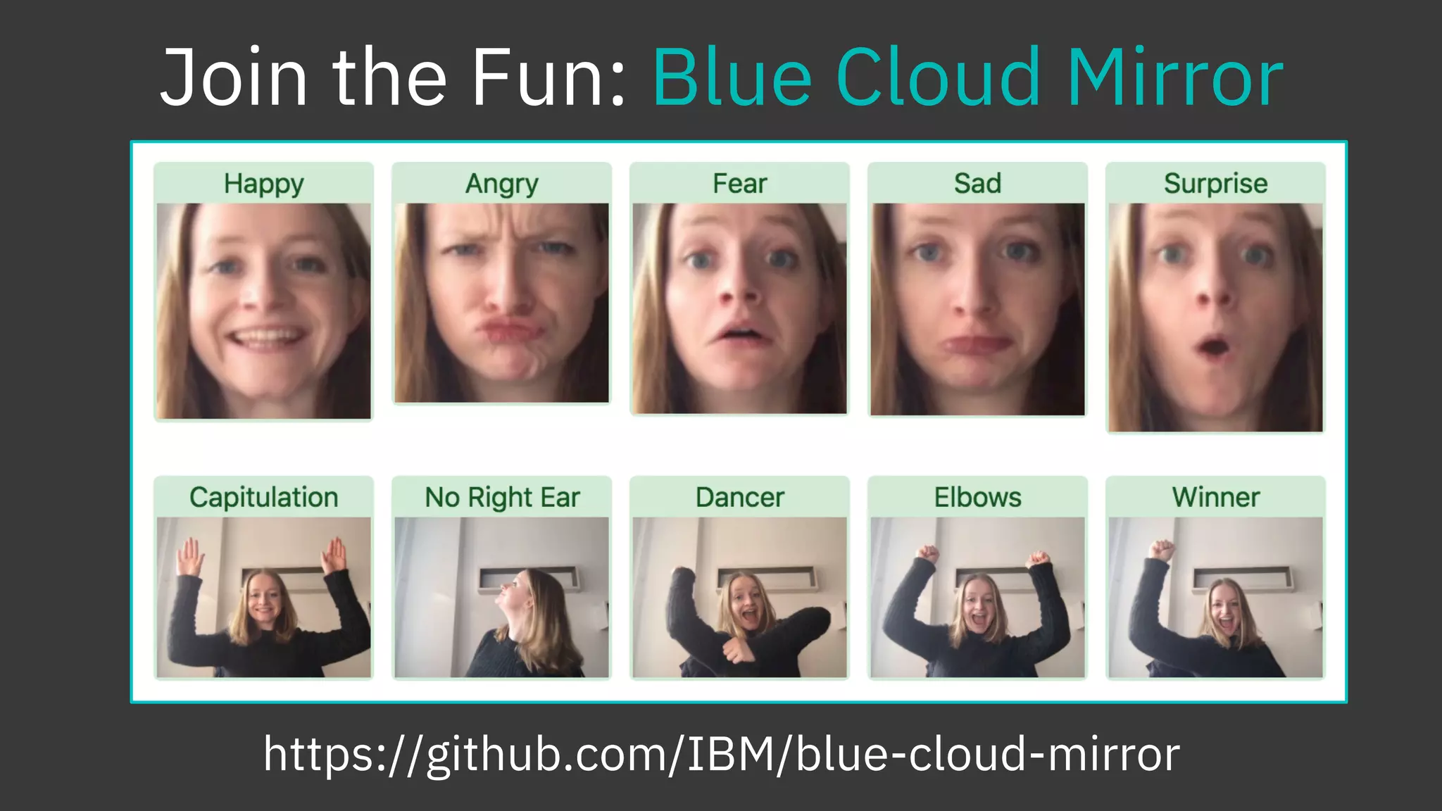 Join the Fun: Blue Cloud Mirror
https://github.com/IBM/blue-cloud-mirror