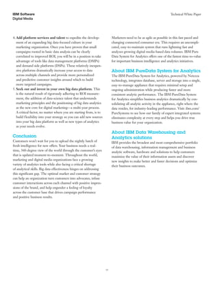 Ibm big data and analytics for a holistic customer journey