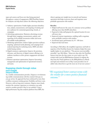 Ibm big data and analytics for a holistic customer journey