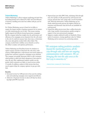 Ibm big data and analytics for a holistic customer journey