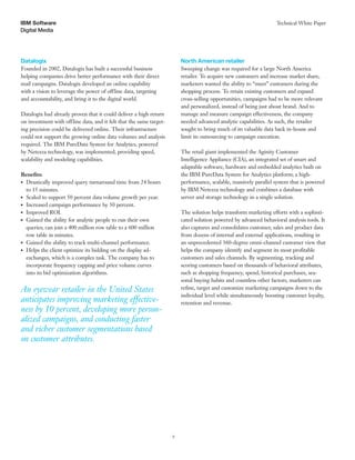 Ibm big data and analytics for a holistic customer journey