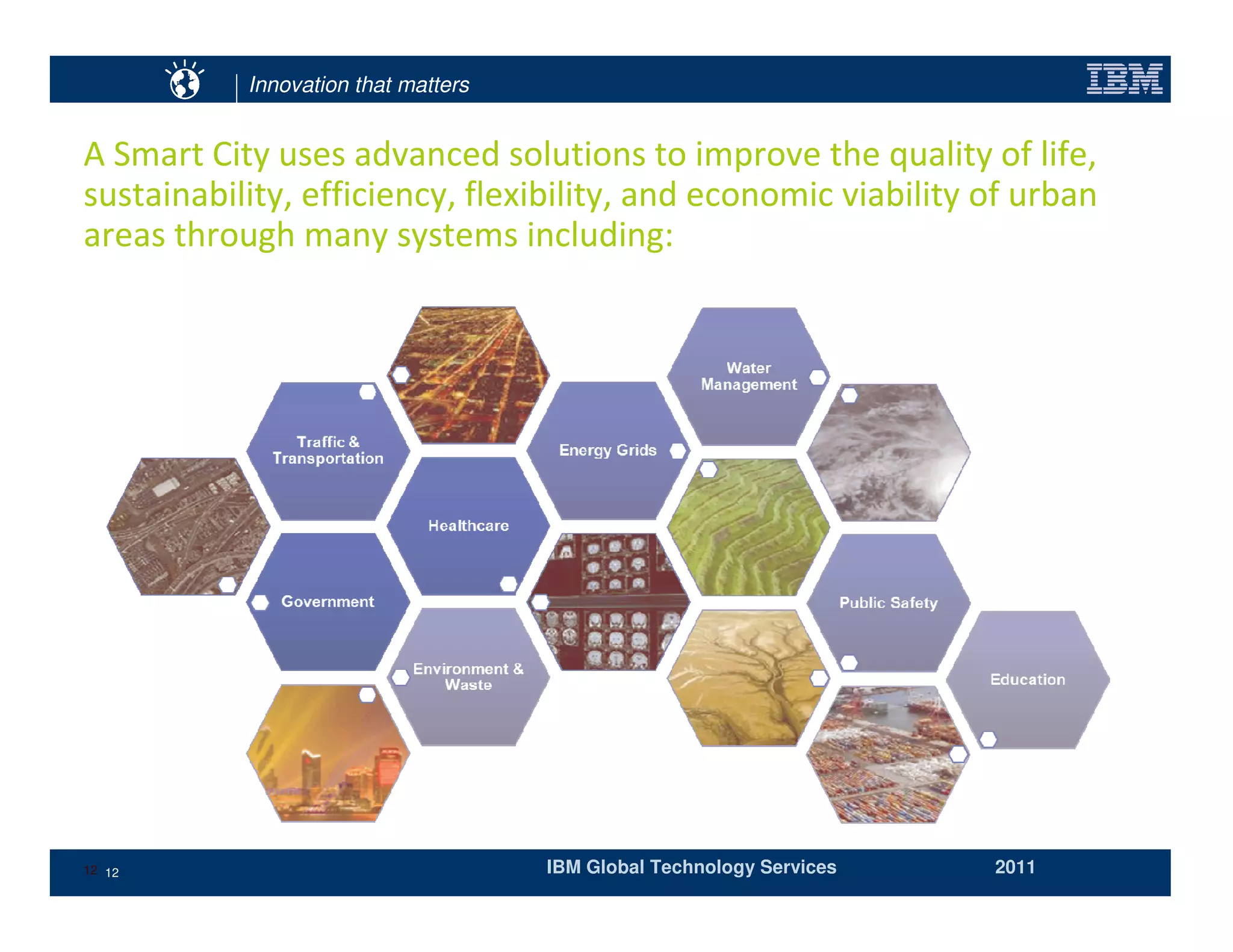 Innovation that matters




                                  !
                                                  "




12 12                                 IBM Global Technology Services   2011
 