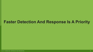 5© 2017 FORRESTER. REPRODUCTION PROHIBITED.
Faster Detection And Response Is A Priority
 