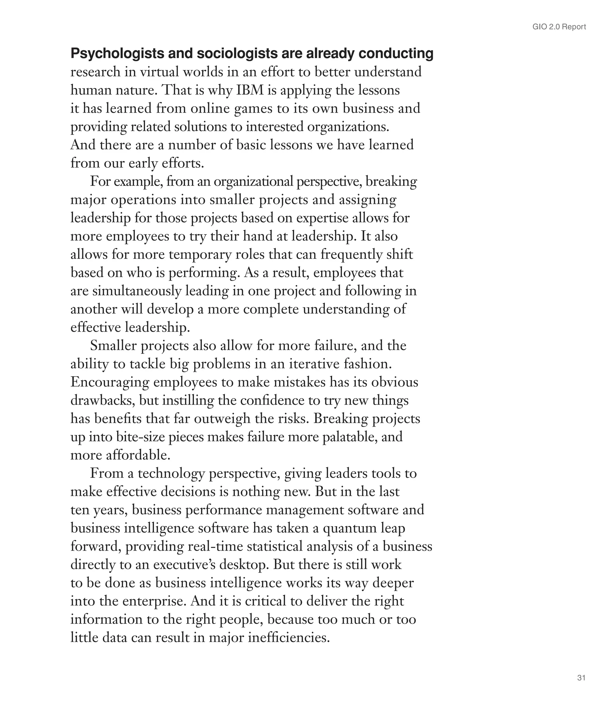 Ibm Gio Gaming Report