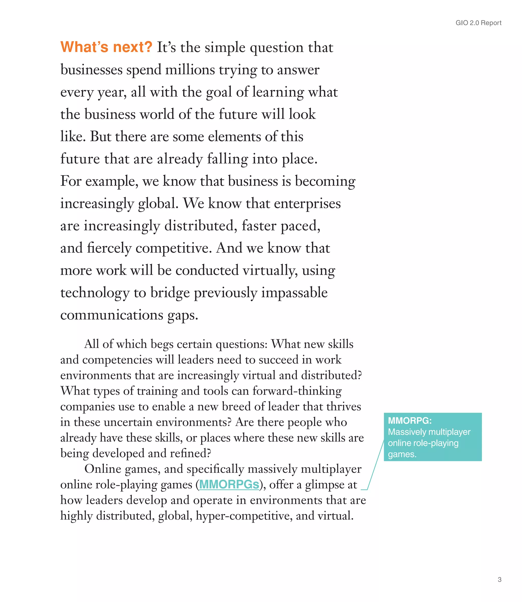 Ibm Gio Gaming Report