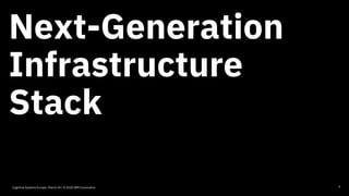 Next-Generation
Infrastructure
Stack
5Cognitive Systems Europe / March 24 / © 2020 IBM Corporation
 