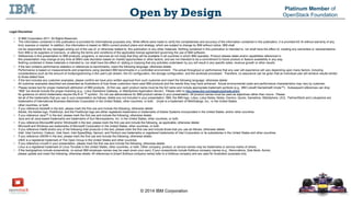 Open by Design Platinum Member of 
© 2014 IBM Corporation 
OpenStack Foundation 
Legal Disclaimer 
• © IBM Corporation 201...