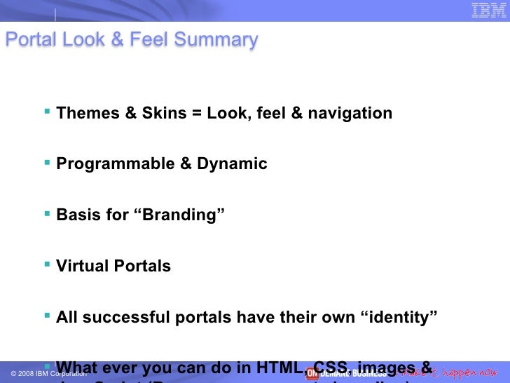 ibm websphere portal ibm websphere portal, Presentation templates
