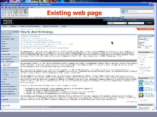 Existing web page 