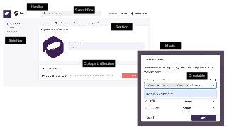 42
SearchBox
NavBar
SideNav
Section
CollapsibleSection
Modal
Creatable
 