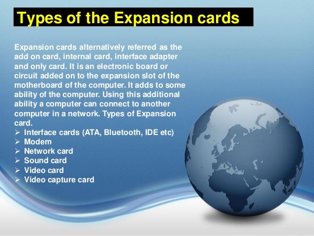 What are the different expansion slots What are the different expansion slots