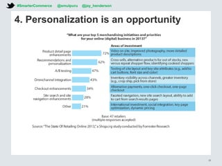4. Personalization is an opportunity
#SmarterCommerce @smulpuru @jay_henderson
36
 