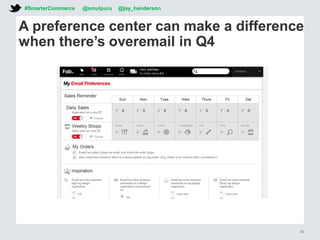 A preference center can make a difference
when there’s overemail in Q4
#SmarterCommerce @smulpuru @jay_henderson
50
 