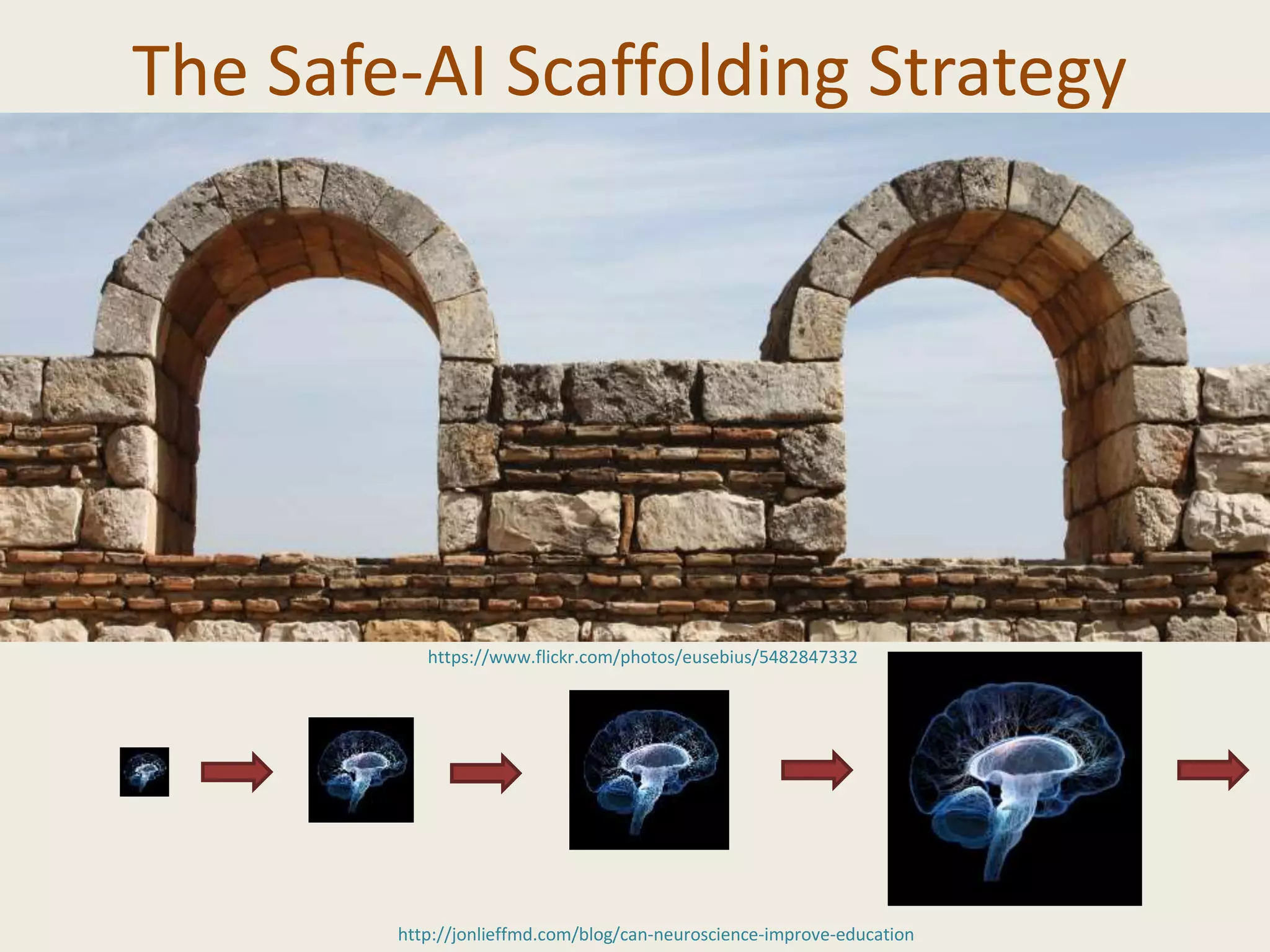 The Safe-AI Scaffolding Strategy
http://jonlieffmd.com/blog/can-neuroscience-improve-education
https://www.flickr.com/photos/eusebius/5482847332
 