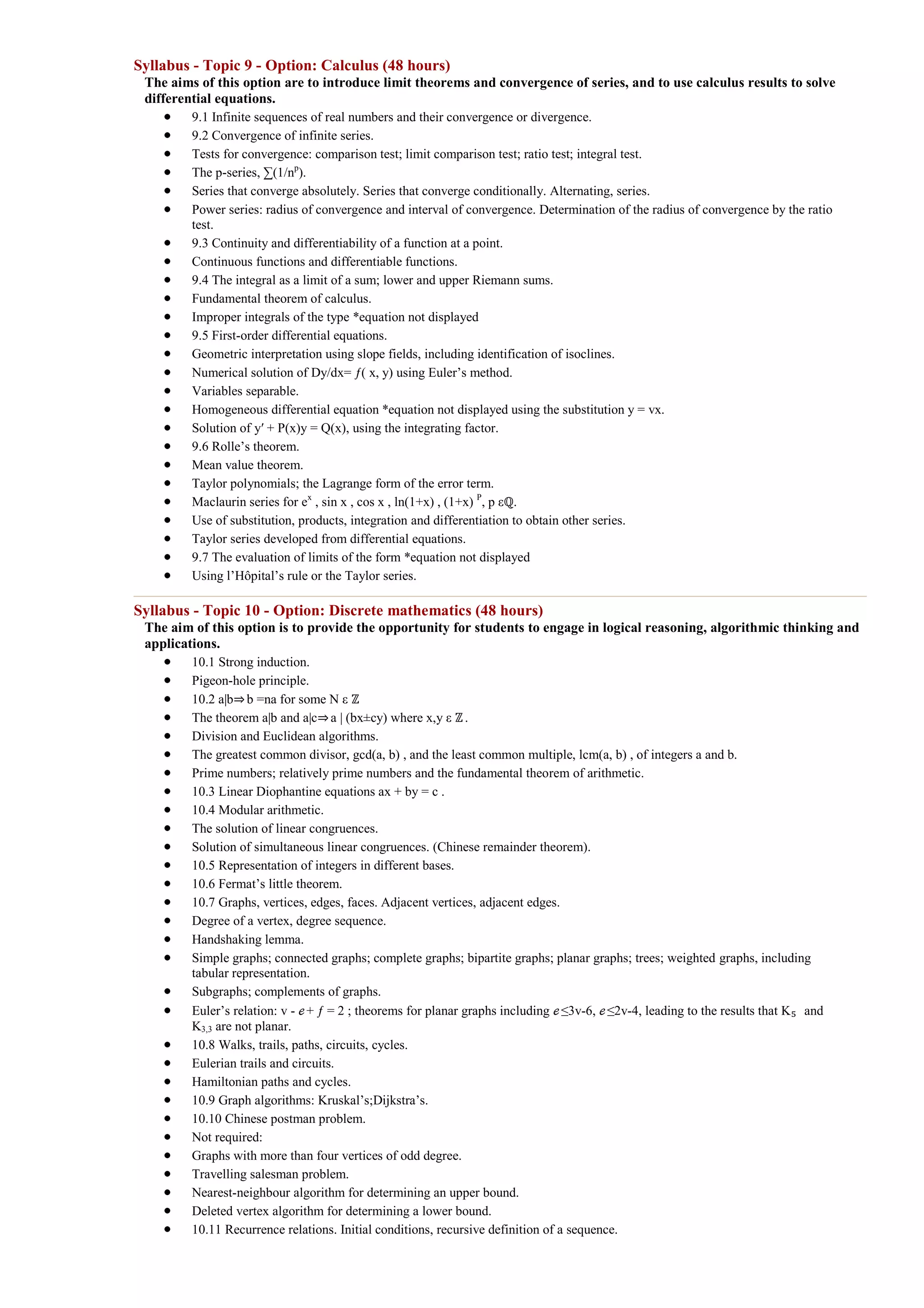 Ib mathematics hl | DOCX