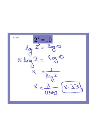 Ib maths sl logarithmic equations | PDF