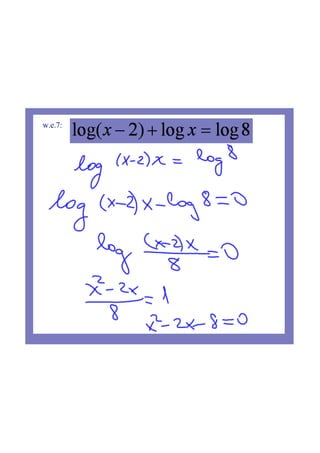 Ib maths sl logarithmic equations | PDF