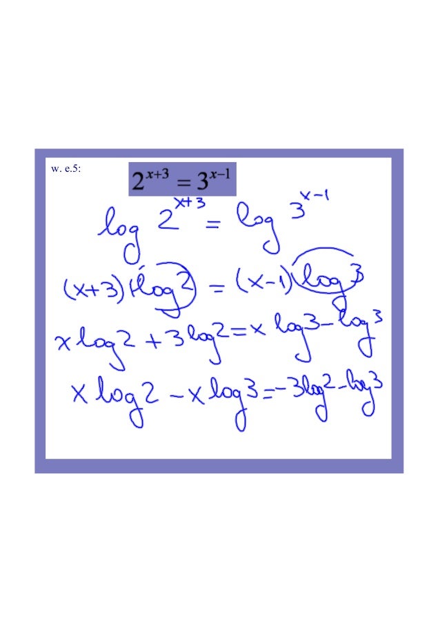 Ib maths sl logarithmic equations