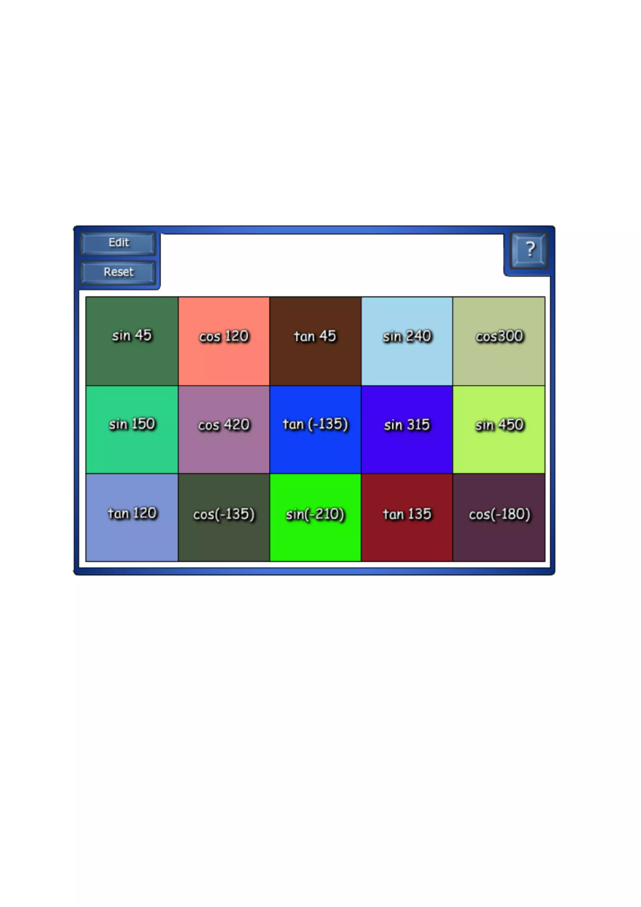 IB Maths unit circle exact values