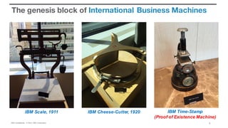 IBM Confidential: © 2016 IBM Corporation 5
The genesis block of International Business Machines
IBM Cheese-Cutter, 1920IBM...