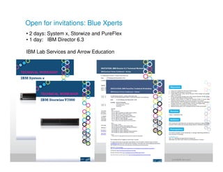 Open for invitations: Blue Xperts
• 2 days: System x, Storwize and PureFlex
• 1 day: IBM Director 6.3

IBM Lab Services and Arrow Education




                                            jrohr@dk.ibm.com
 