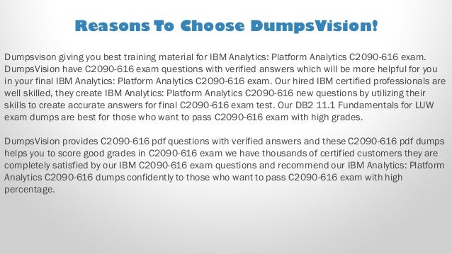 IBM DB2 11.1 Fundamentals for LUW C2090-616 Exam Q/&A PDF+SIM