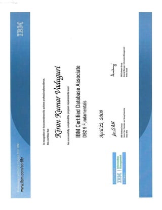 IBM Certified Database Associate DB2 V9