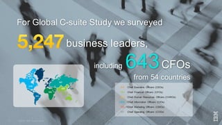 ©2016 IBM Corporation3
For Global C-suite Study we surveyed
business leaders,
Chief Executive Officers (CEOs)
Chief Financ...