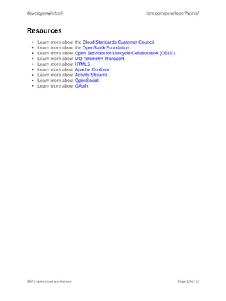 Ibm cloud open architecture | PDF