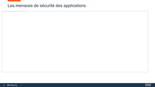 3 IBM Security
Les menaces de sécurité des applications
 