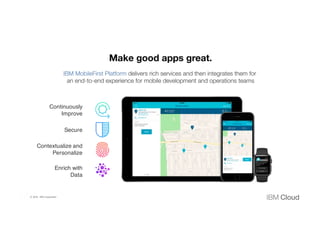 Continuously
Improve
Secure
Contextualize and
Personalize
Enrich with
Data
2
3
© 2016 IBM Corporation
 
