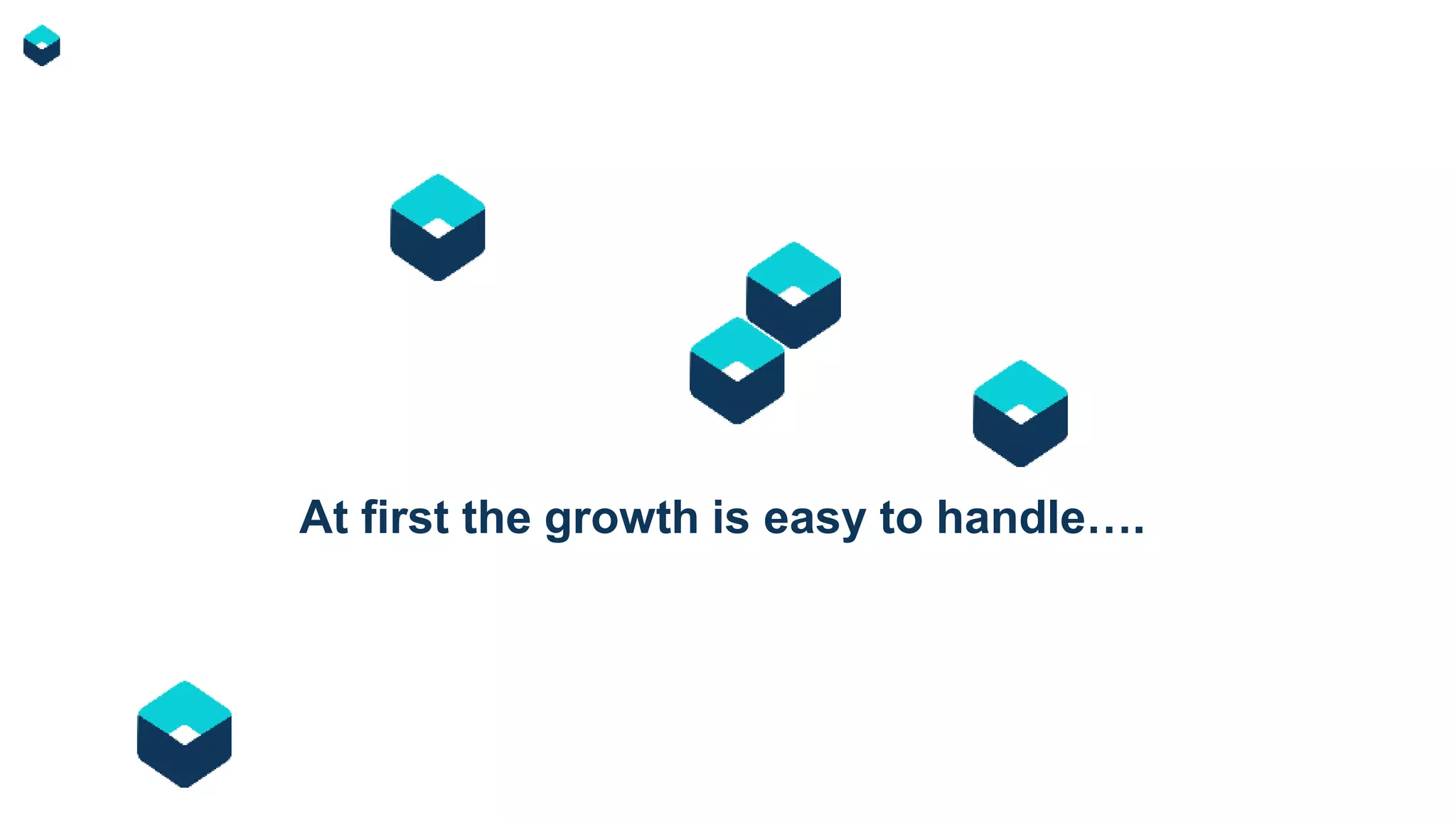 At first the growth is easy to handle….
 