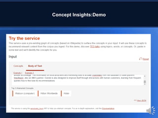 Concept Insights:Demo
 