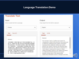 Language Translation:Demo
 