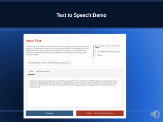 Text to Speech:Demo
 