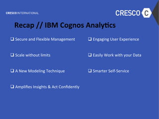 IBM Cognos Analytics - Cognos Business Intelligence version 11 | PDF