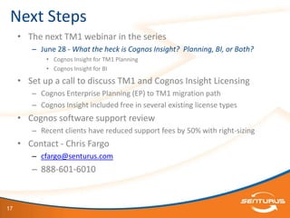 IBM Cognos TM1 Version 10.1 Demonstration and Financial Planning Best ...