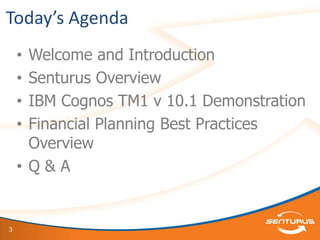 IBM Cognos TM1 Version 10.1 Demonstration and Financial Planning Best ...